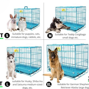 Foldable Pets Cage with Removable Tray