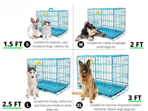 Foldable Pets Cage with Removable Tray